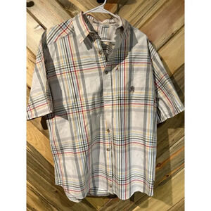 Panhandle Slim Rough Stock Plaid Button Down Western Shirt Mens XL